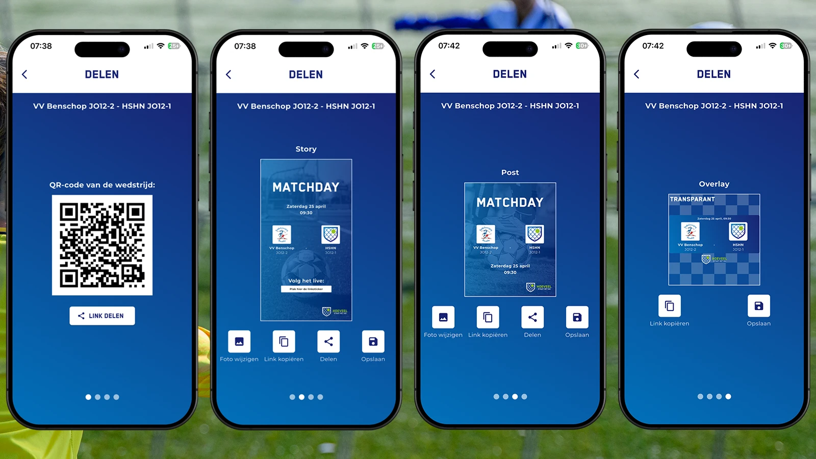 Versie 1.1.5: meer opties om de link te delen