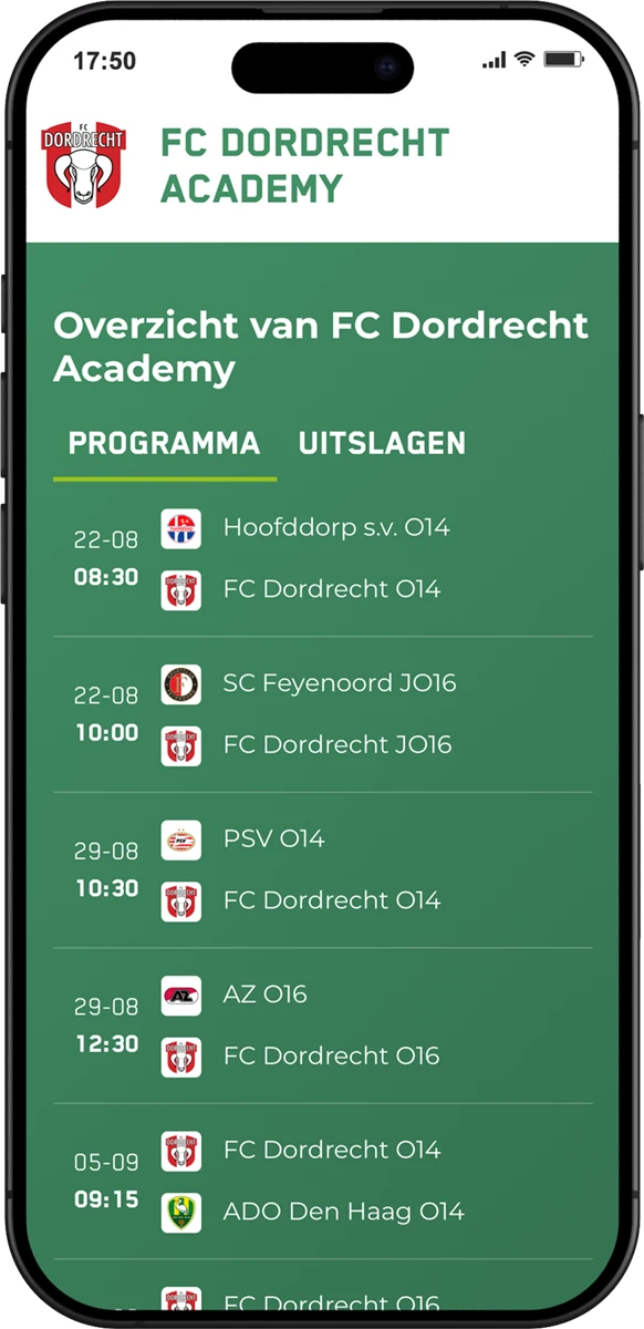 Club- of team-app van Hoeveelstaathet.nu
