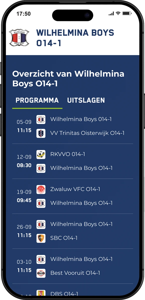 Club- of team-app van Hoeveelstaathet.nu